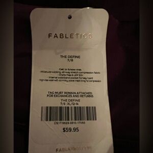 Fabletics The Define 7/8 Leggings in deep purple